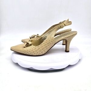 Karen Scott Shoe Women's 8 M Georgette Patent Leather Heels Slingback Pumps